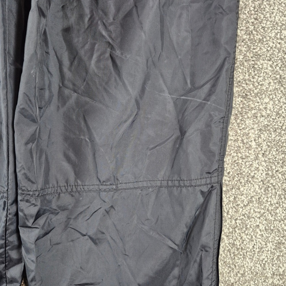Vintage 90s Nike Track Pants Mens Large Black Nylon Windbreaker Ankle Zippers - Picture 10 of 12